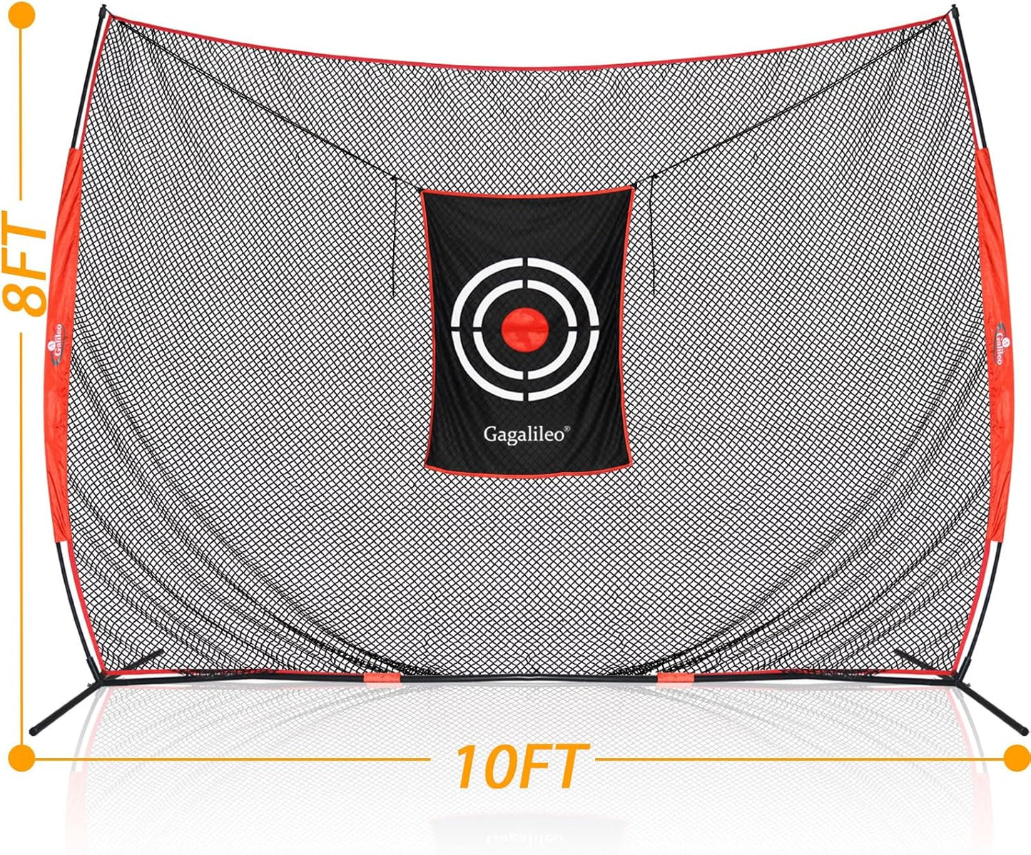 Gagalielo Golf Hitting Net：Professional Practice Accuracy with Target Mat Driving Swing Indoor Outdoor Training Backyard Garage Gift for Golfers
