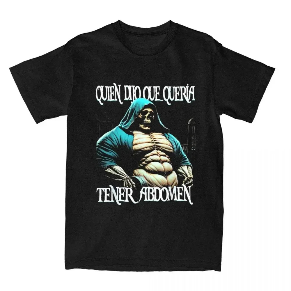 Fitness T-shirt  Calacas Chidas Gym Fitness Con Frases Sarcasticas T-shirt Men Women Retro Tees Tops Streetwear Casual Unisex