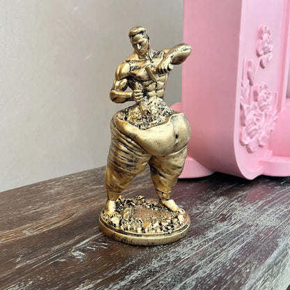 Fitness Muscle Man Statue Office Cafe Gym Tabletop Funny Home Decorative Ornament
