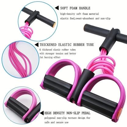 Fitness Pedal Rope, Multifunctional Stretching and Training Equipment, Used for Abdominal, Waist, Arm, and Leg Muscle Workouts, with Home Exercise Equipment for All Users