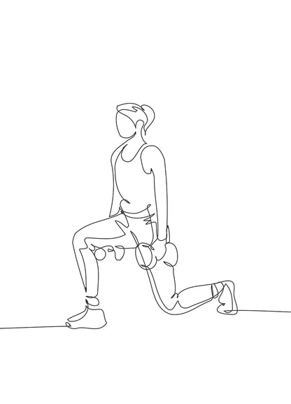 Fitness Line Art Posters and Prints Canvas Painting Motivational Minimalism Wall Art Picture for Gym Workout Room Decor Cuadros