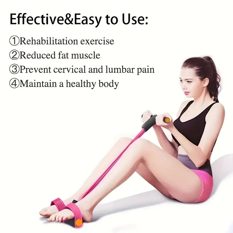 Fitness Pedal Rope, Multifunctional Stretching and Training Equipment, Used for Abdominal, Waist, Arm, and Leg Muscle Workouts, with Home Exercise Equipment for All Users