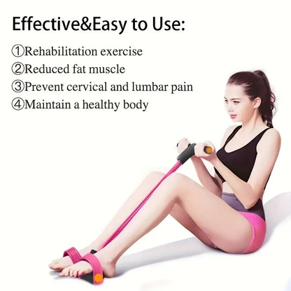 Fitness Pedal Rope, Multifunctional Stretching and Training Equipment, Used for Abdominal, Waist, Arm, and Leg Muscle Workouts, with Home Exercise Equipment for All Users