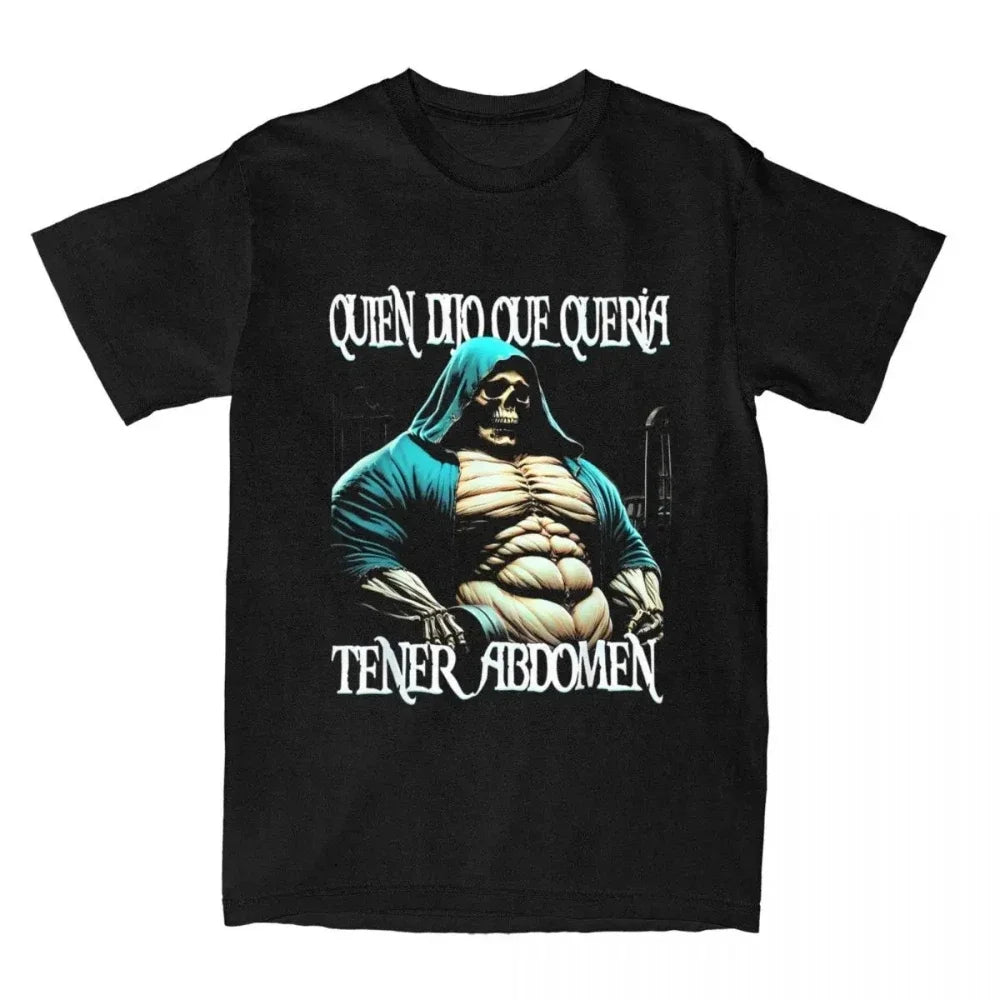 Fitness T-shirt  Calacas Chidas Gym Fitness Con Frases Sarcasticas T-shirt Men Women Retro Tees Tops Streetwear Casual Unisex