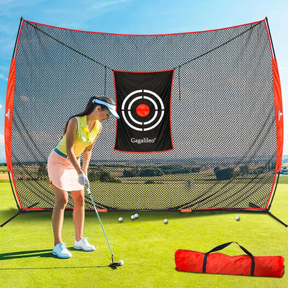 Gagalielo Golf Hitting Net：Professional Practice Accuracy with Target Mat Driving Swing Indoor Outdoor Training Backyard Garage Gift for Golfers